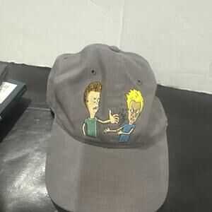 Beavis and Butt-Head MTV Gray Baseball Cap Hat 2017 Viacom Adjustable